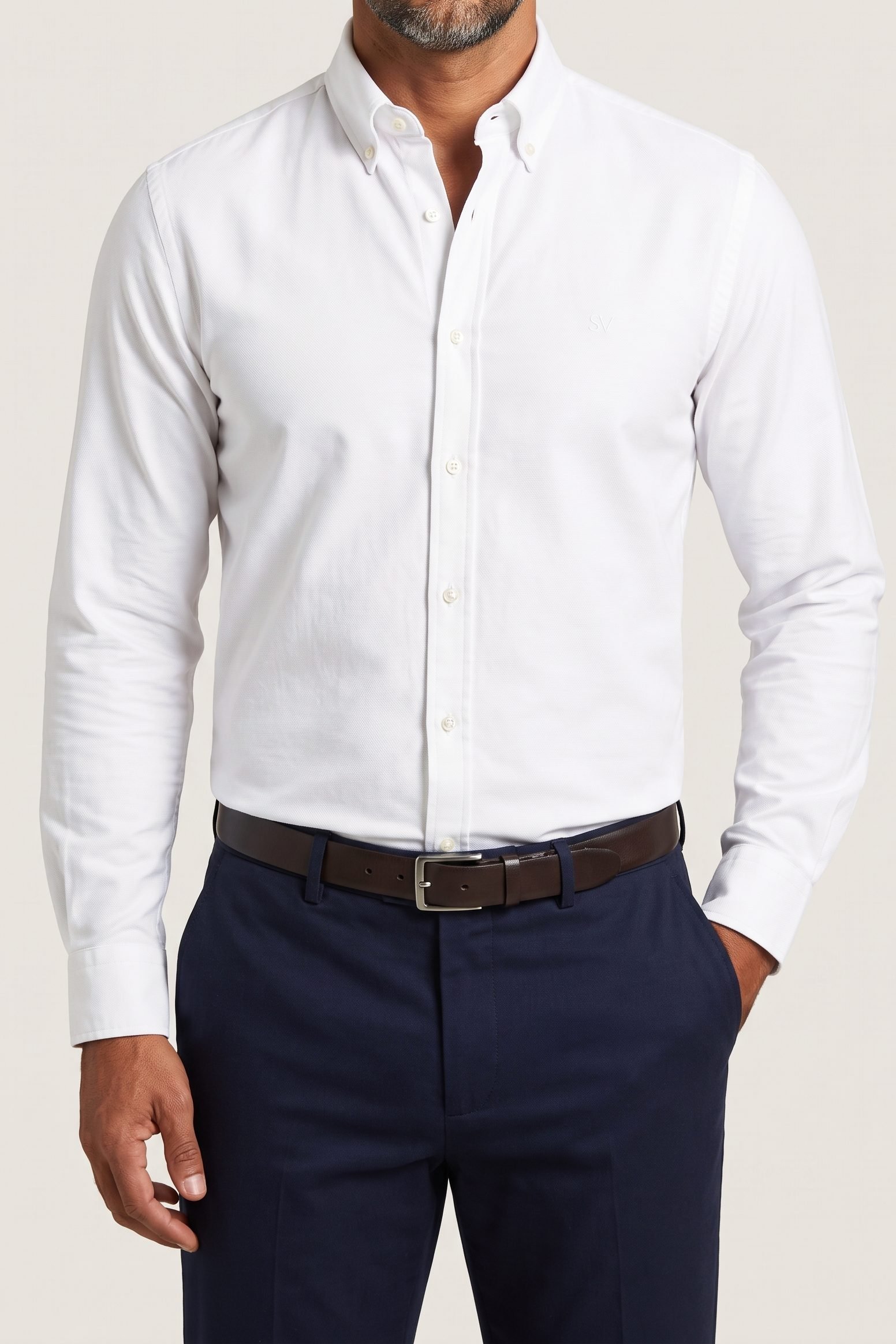 Camisa Oxford Essencial na cor branco