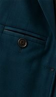 Blazer Signature na cor azul petróleo, detalhe do bolso