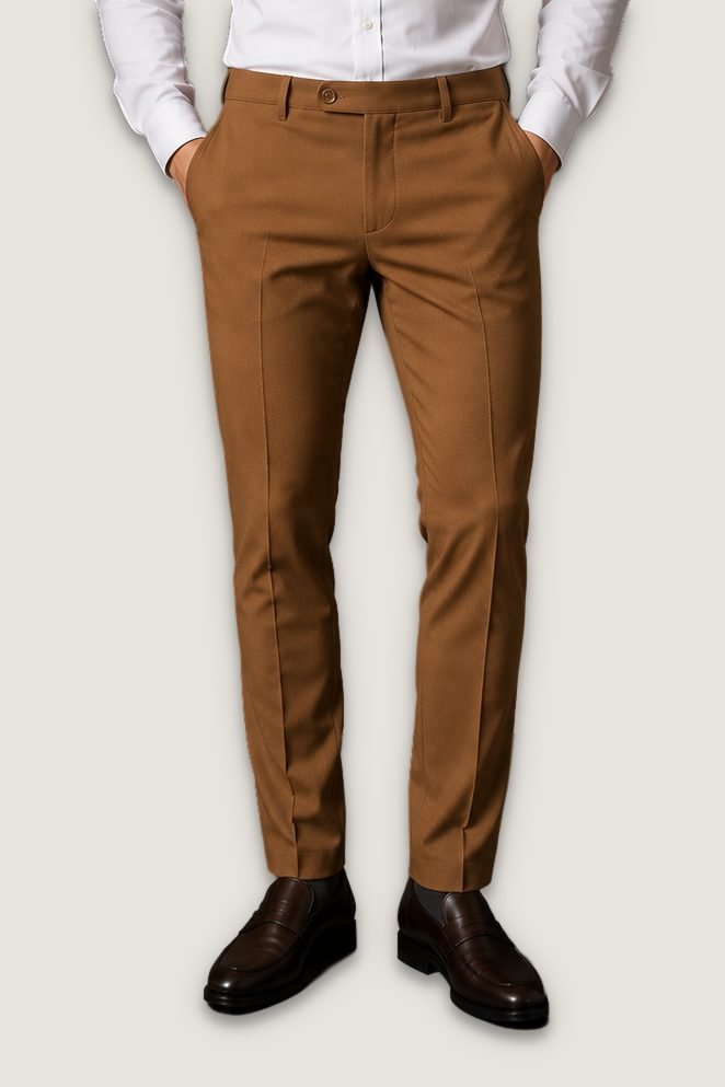 Calça Alfaiataria Signature na cor caramelo