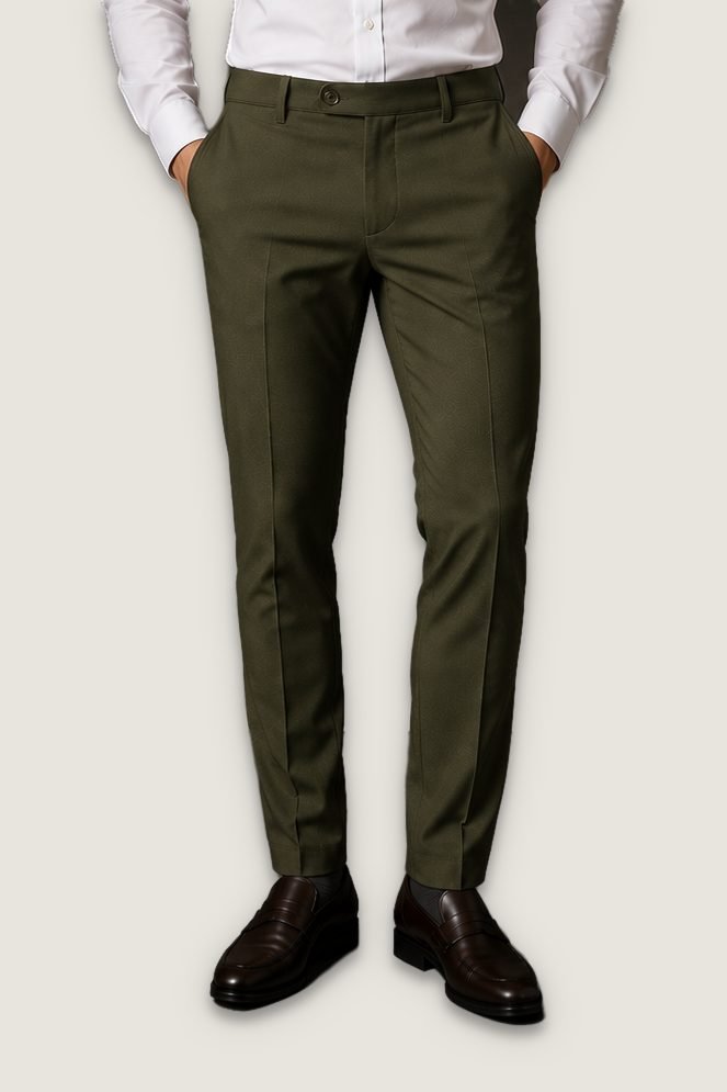 Calça Alfaiataria Signature na cor verde oliva