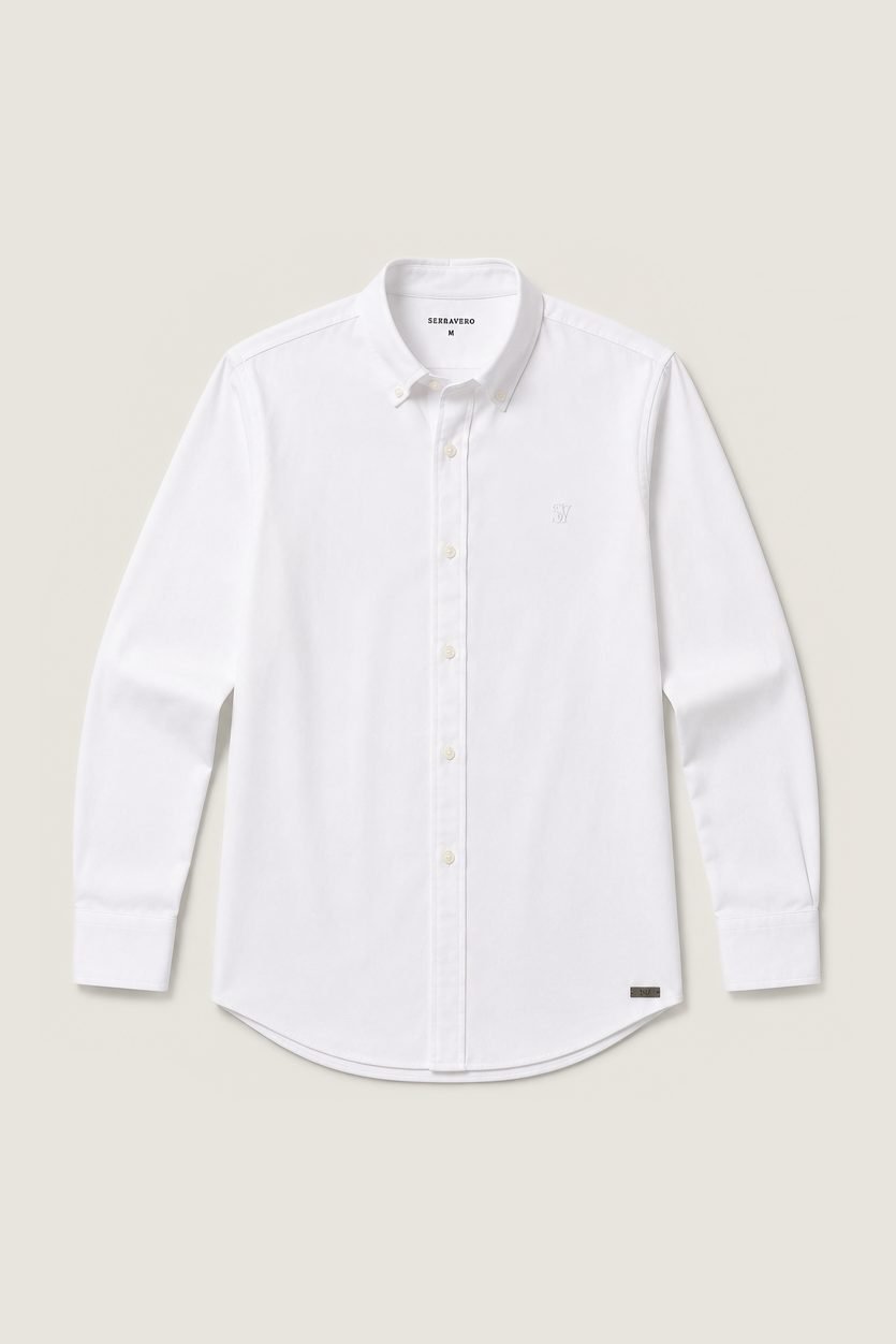 Camisa Oxford Essencial na cor branco, segunda vista