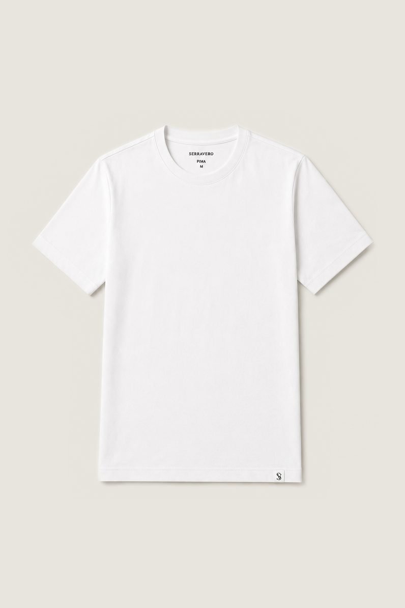 Camiseta Pima Essencial na cor branco óptico