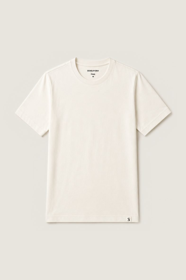 Camiseta Pima Essencial na cor off-white