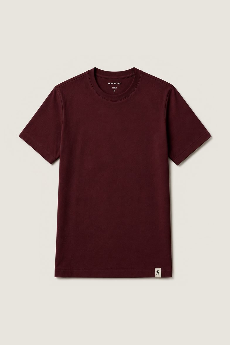 Camiseta Pima Signature na cor bordô
