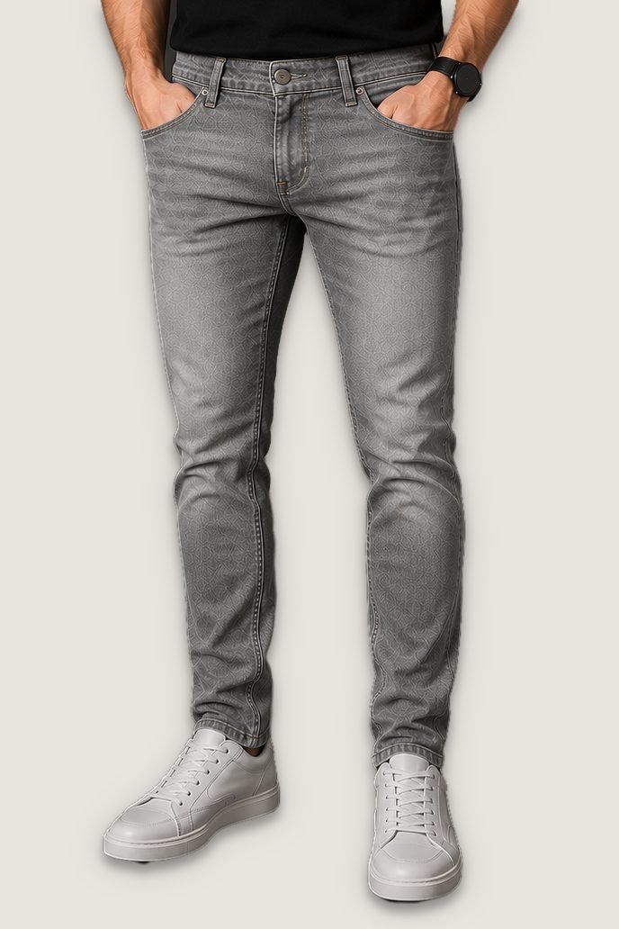 Jeans Vintage Clean na cor cinza lavado