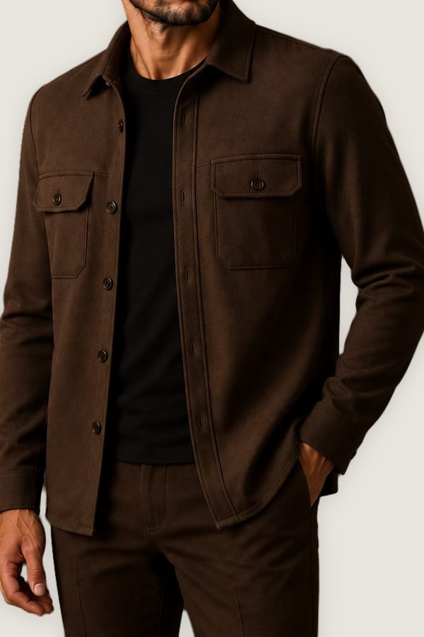 Overshirt Estruturada na cor café