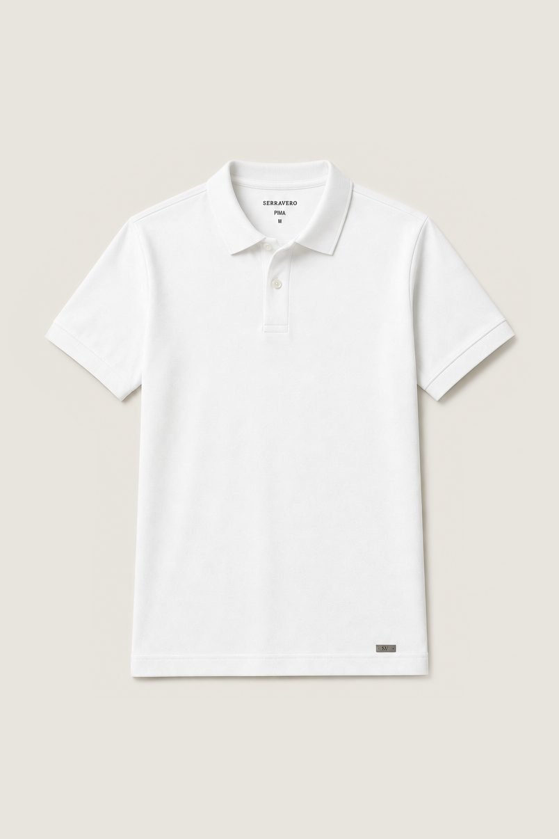 Polo Piquet Essencial na cor branco