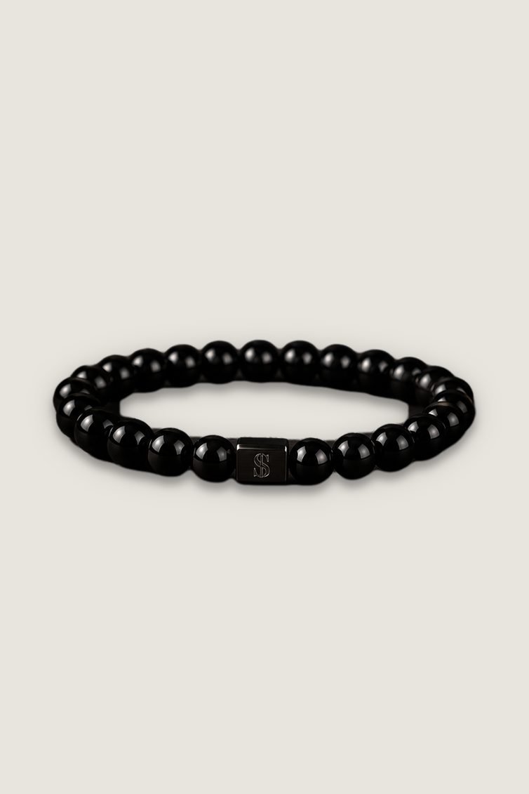 Pulseira Pedra Natural na cor ônix