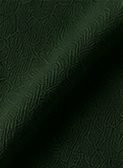 Tricô Gola Polo na cor verde floresta, detalhe do tecido